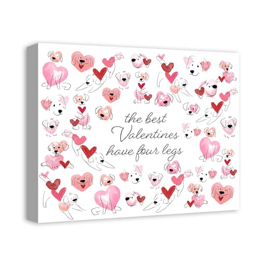 The Best Valentine's Have 4 Legs Canvas Wall Art